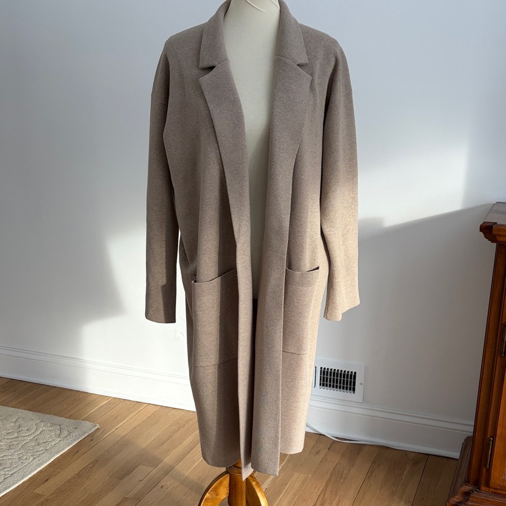 J Crew Ella open-front long sweater-blazer